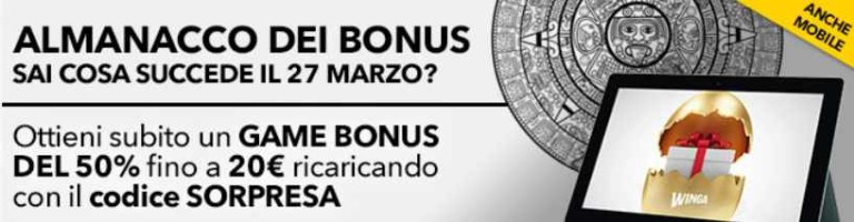 Bonus Pasqua su Winga Casino